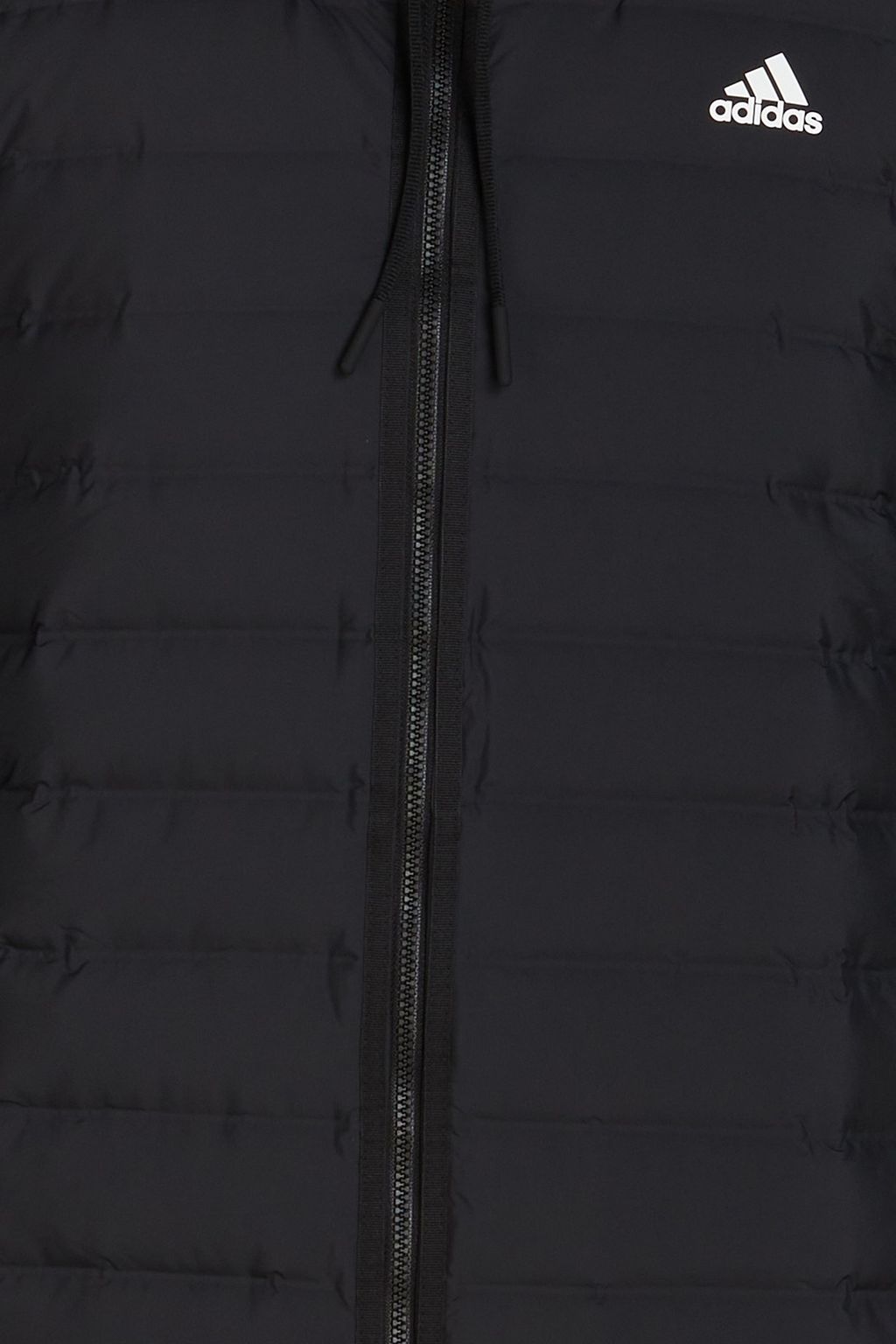 ADIDAS Quilted printed shell hooded down track jacket