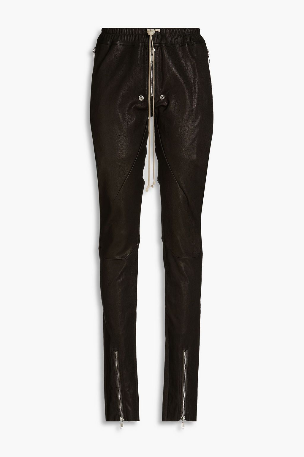 RICK OWENS Zip-detailed stretch-leather skinny pants | THE OUTNET