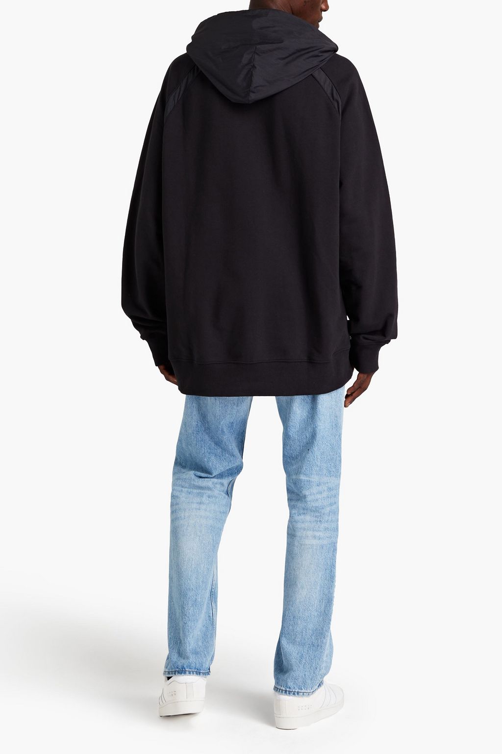 ADIDAS ORIGINALS Shell-paneled French cotton-terry hoodie