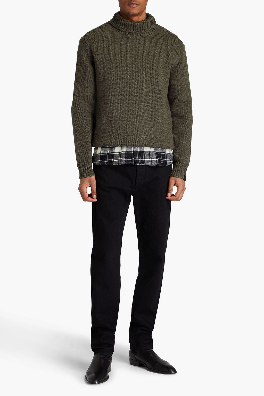 RAG & BONE كنزة رياضية "بارون" بياقة عالية من الصوف