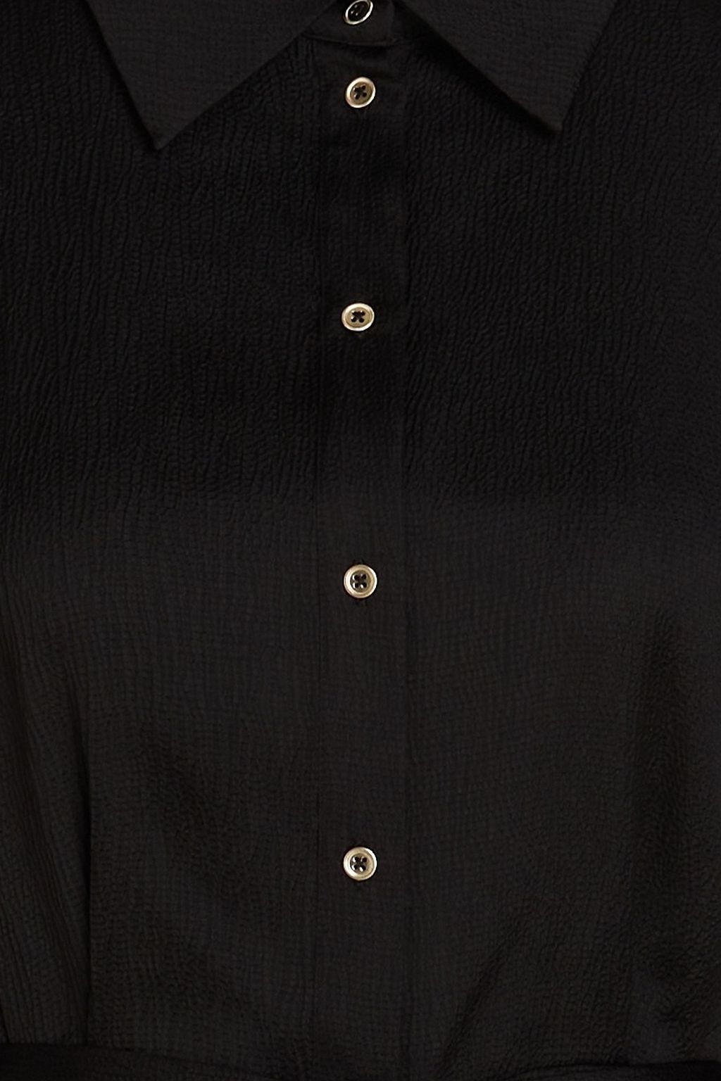 CLAUDIE PIERLOT サティーン ミニシャツワンピース プリーツ入り