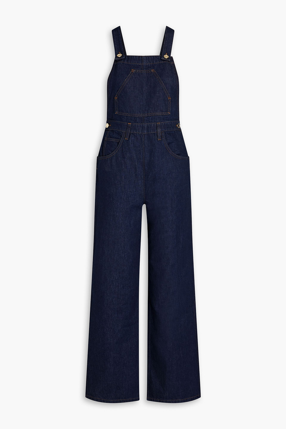 Frame Le Italien Denim Overalls In Blue
