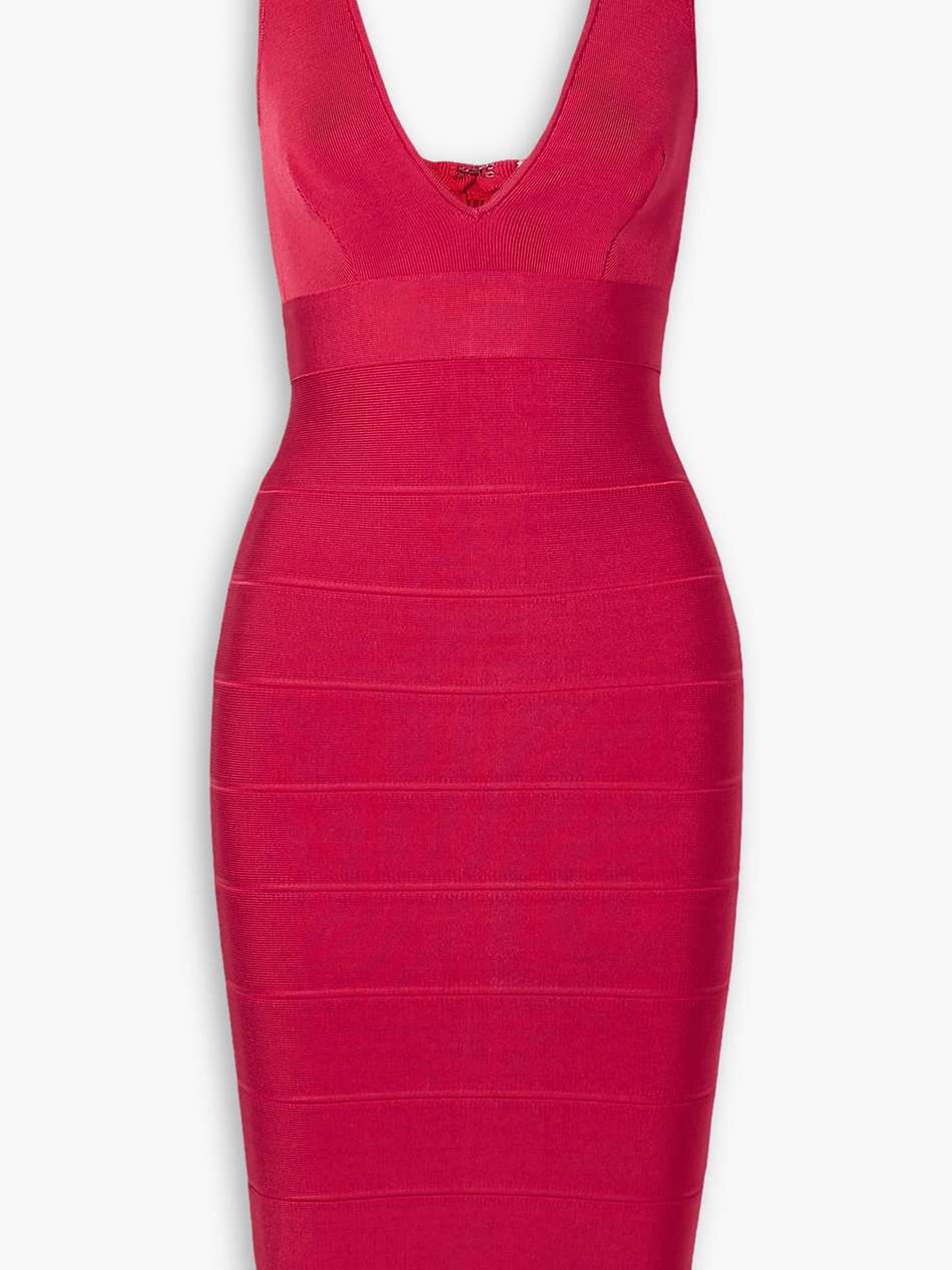icon bandage midi dress