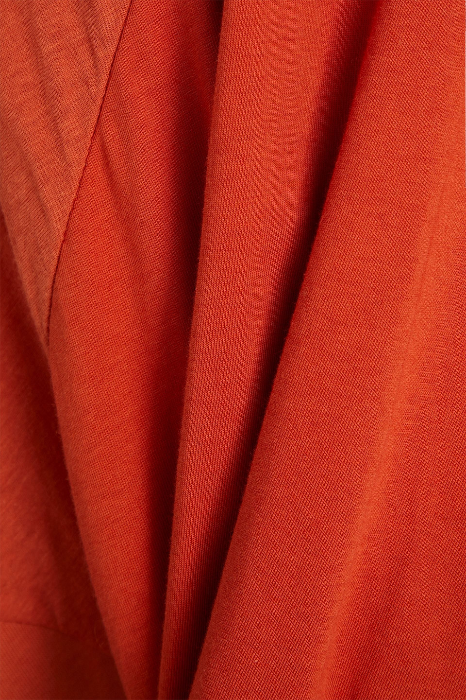 Rick Owens Zweifarbiges Oberteil Aus Baumwoll-jersey In Orange