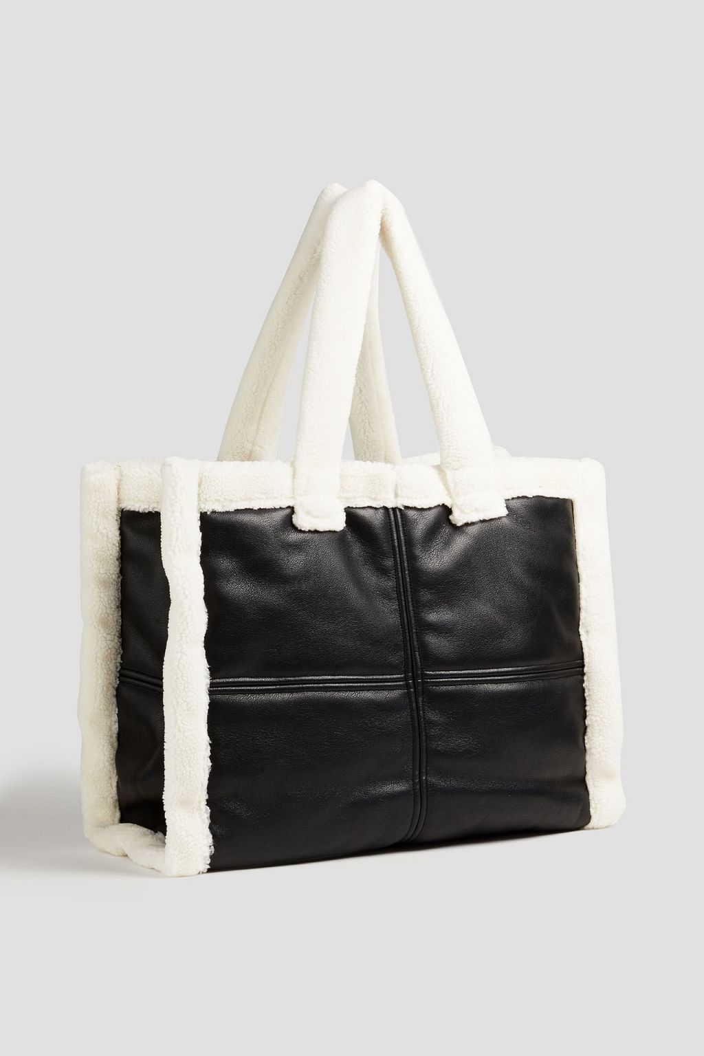 STAND STUDIO Lola faux shearling tote
