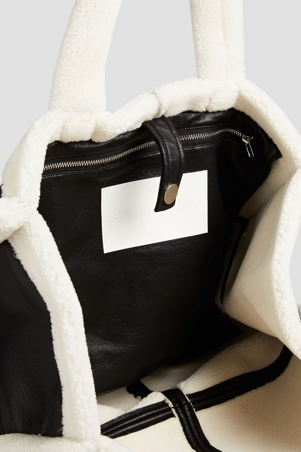 STAND STUDIO Lola faux shearling tote