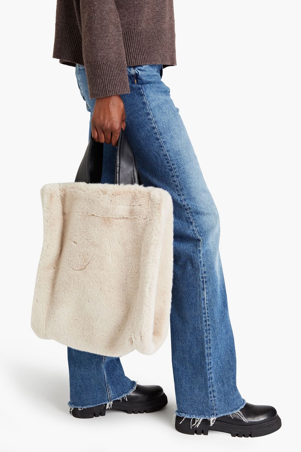 STAND STUDIO Delphine faux fur tote