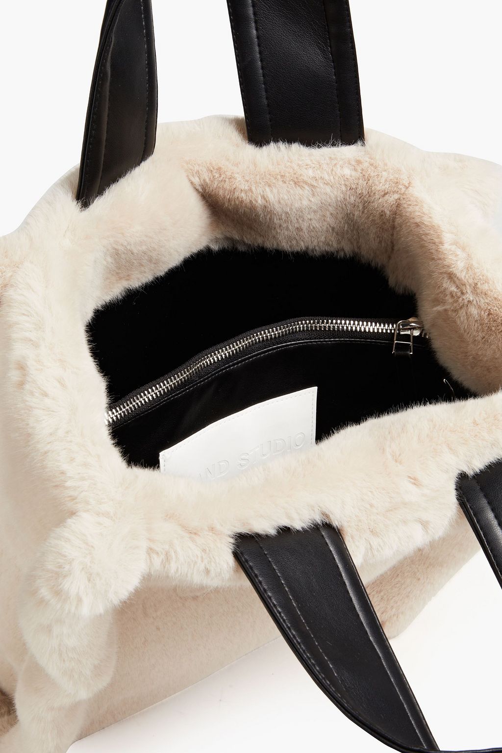 STAND STUDIO Delphine faux fur tote