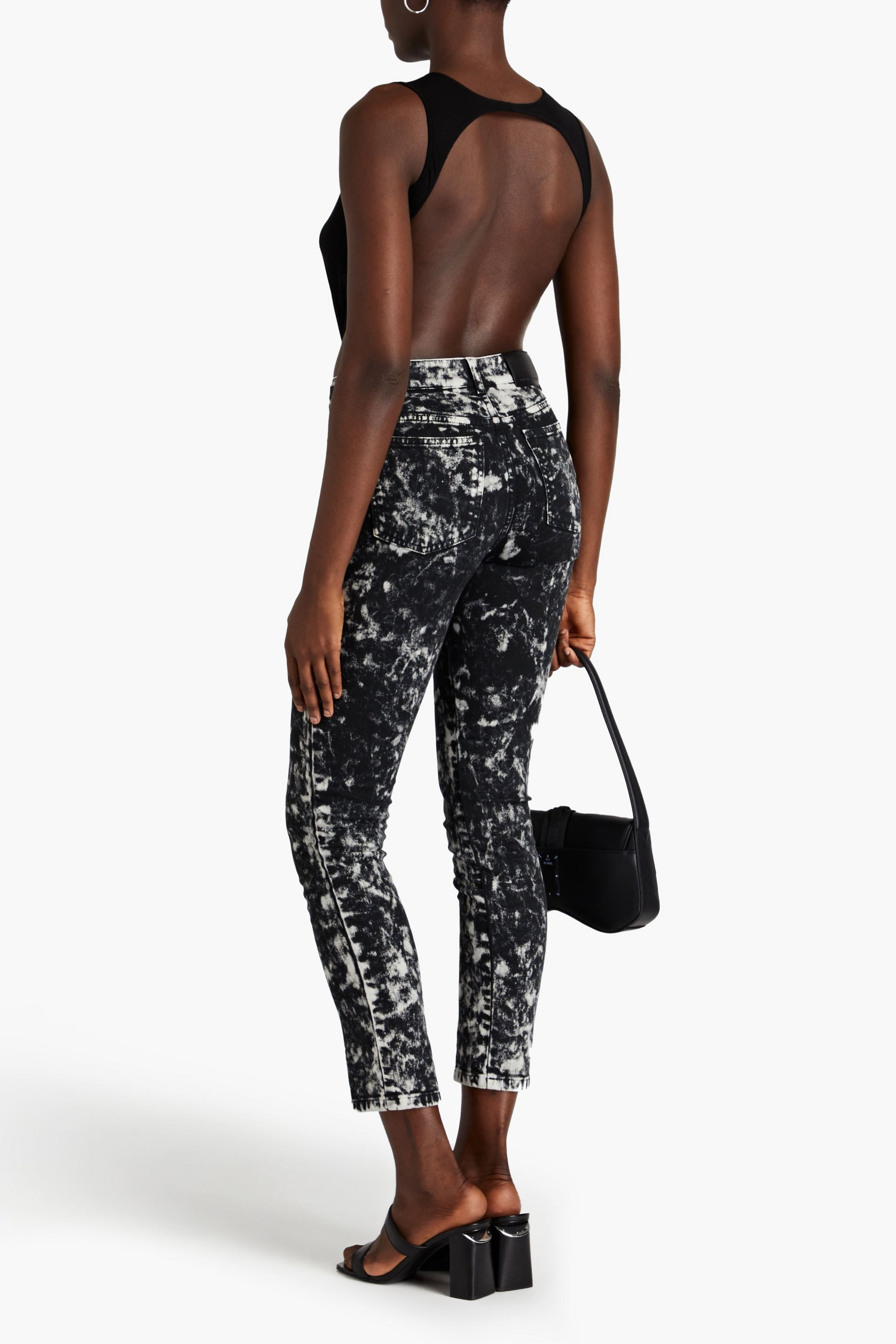 Rick Owens Open-back cutout stretch-crepe bodysuit