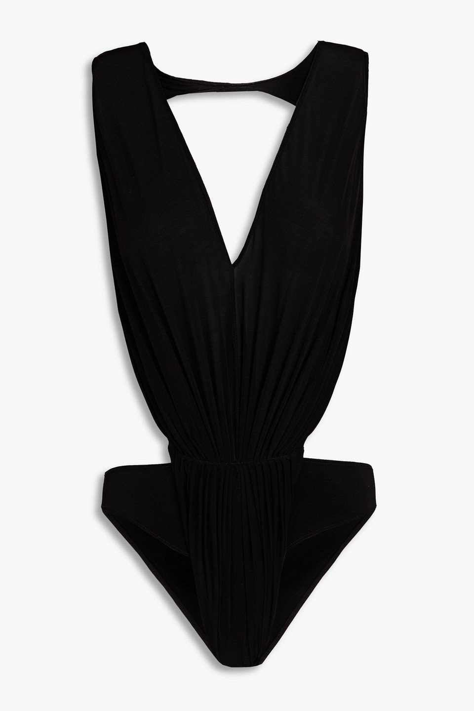 Rick Owens Gia Cutout Stretch-jersey Thong Bodysuit In Schwarz