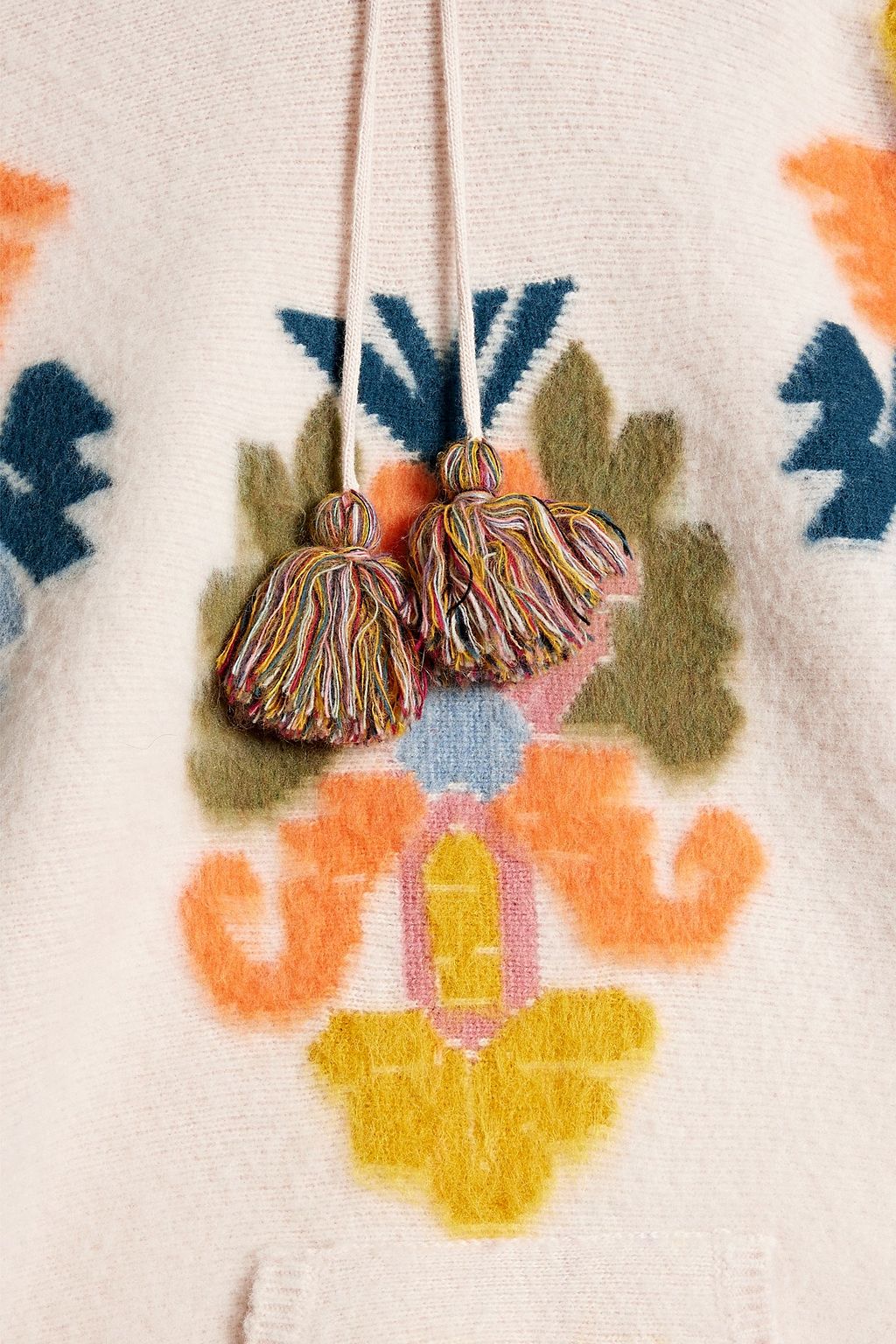 ETRO Printed wool-blend hooded poncho
