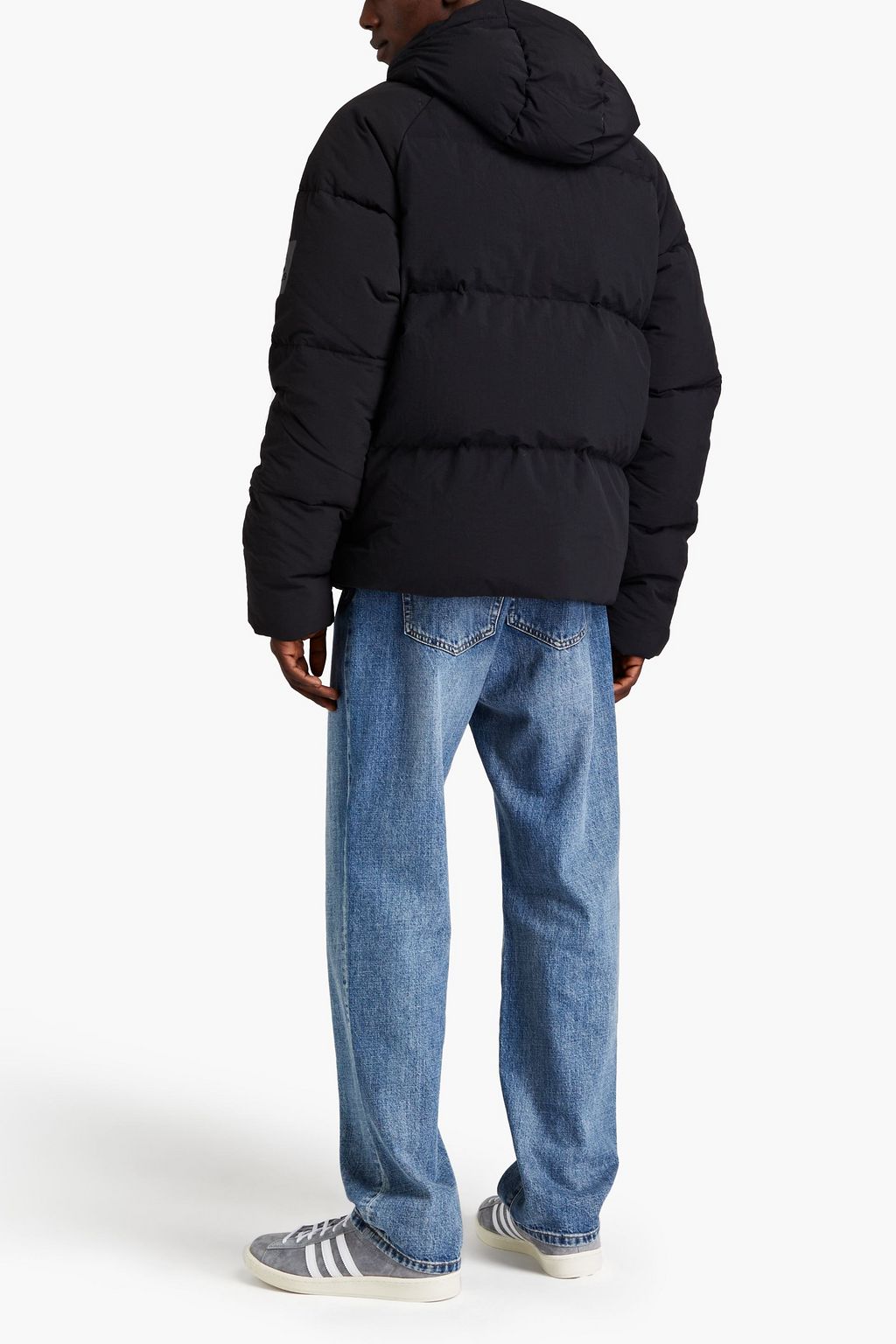 ADIDAS Big Baffle quilted shell hooded jacket