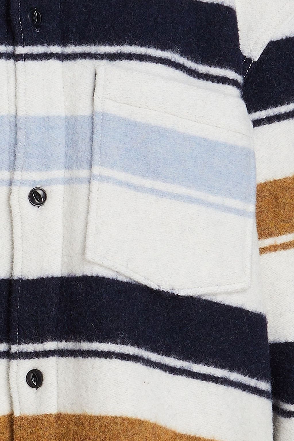 OFFICINE GÉNÉRALE Jarod brushed striped wool-blend jacket