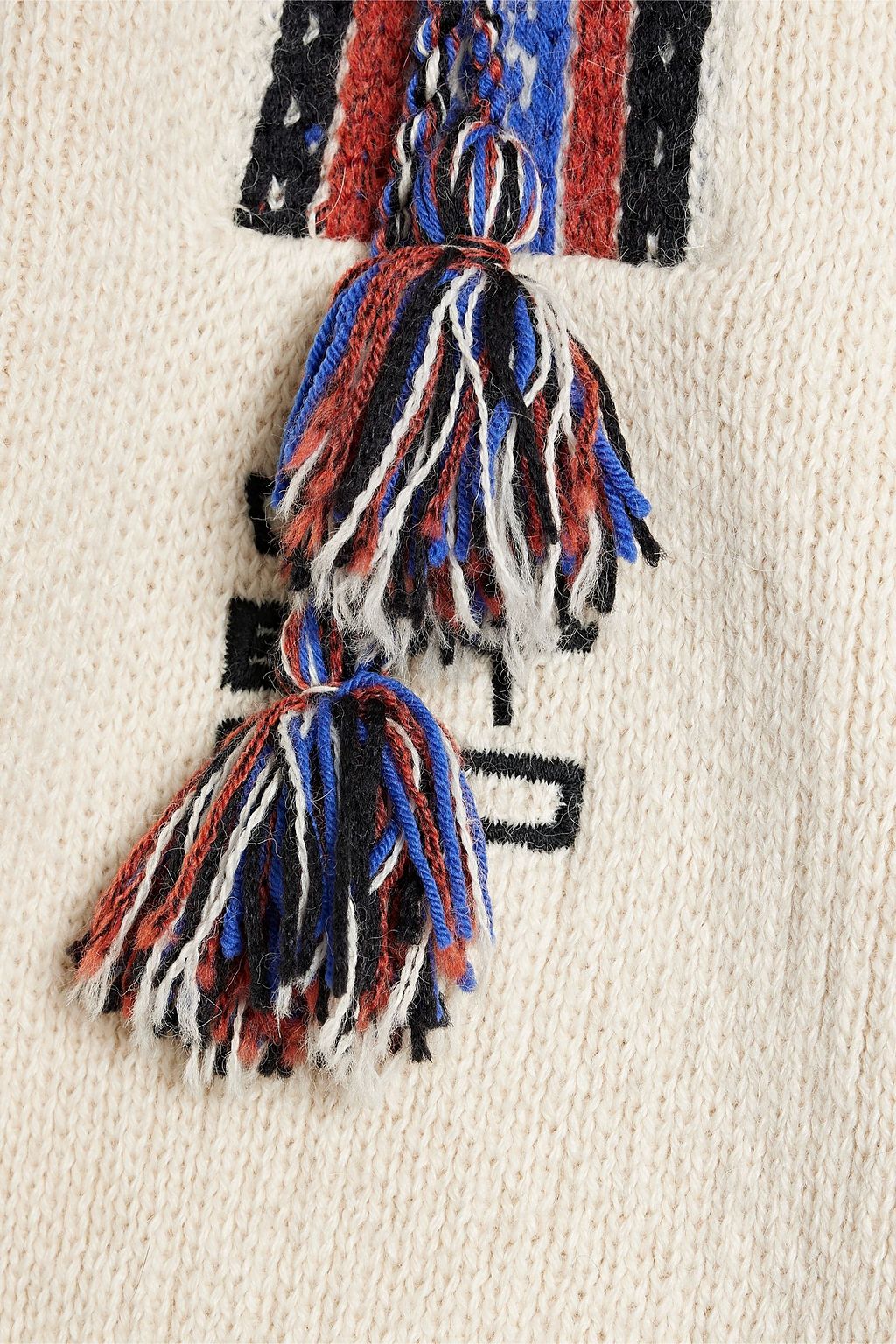 ETRO Embroidered intarsia wool-blend hoodie