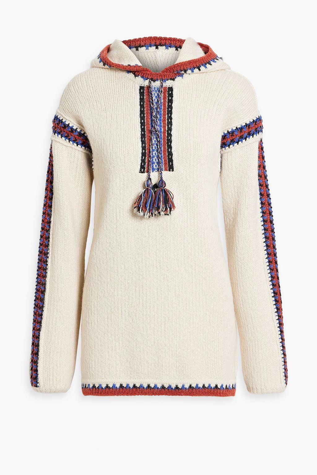 Intarsia wool-blend sweater