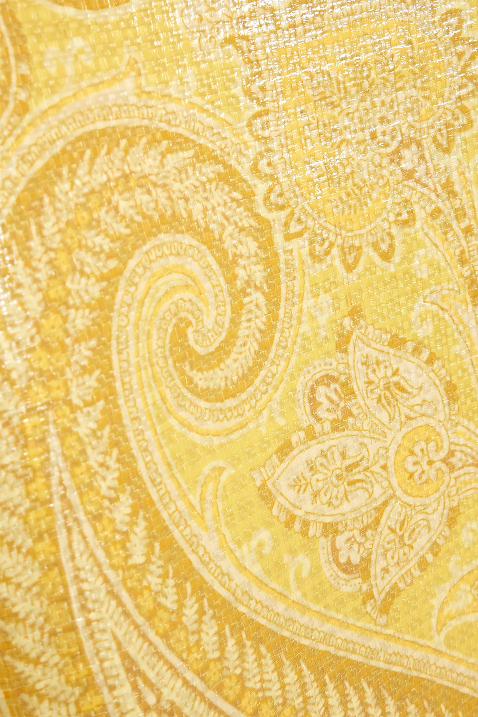 Etro Coated Paisley-print Ripstop Shirt In Yellow