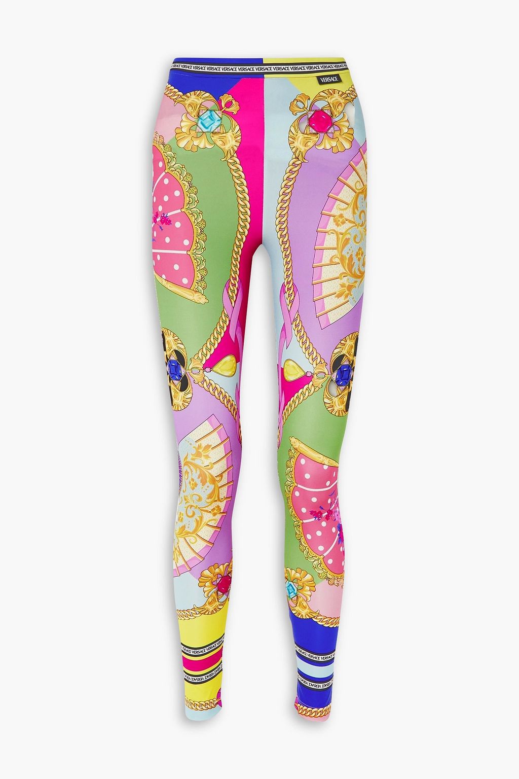 VERSACE Printed stretch leggings