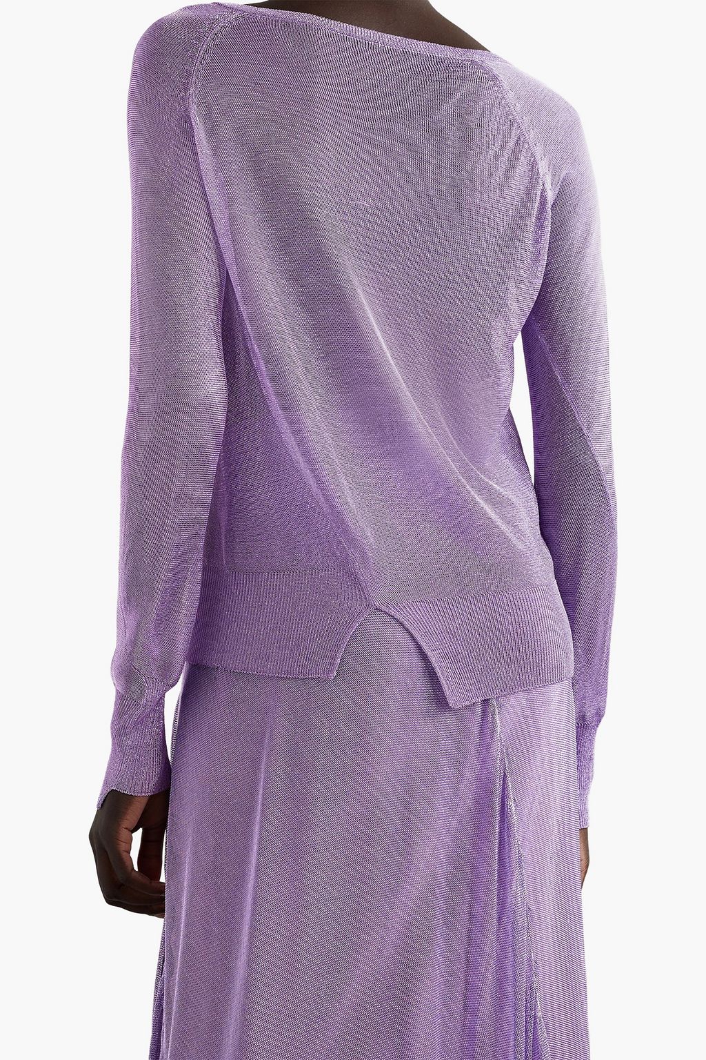 THE ROW Giro metallic knitted sweater