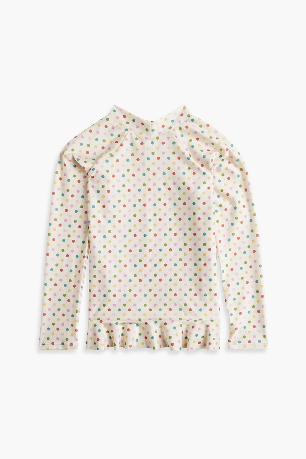 ZIMMERMANN Kids Heathers ruffled polka-dot rash guard