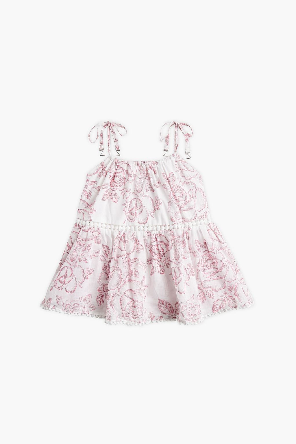 ZIMMERMANN Kids Roza gathered floral-print cotton top