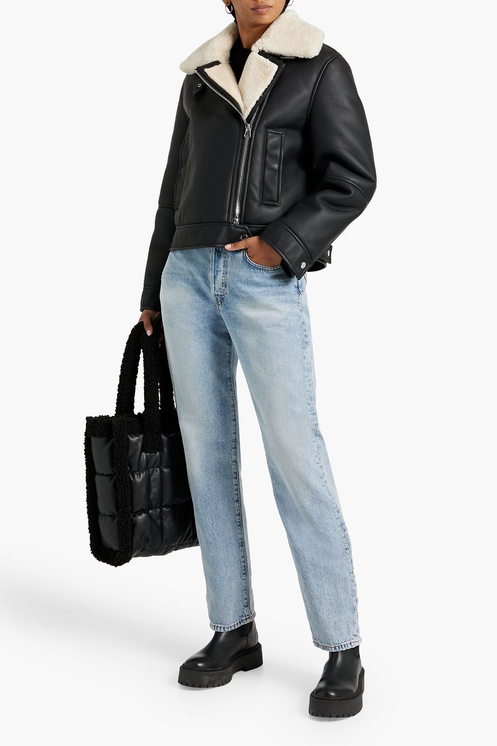 STAND STUDIO Faux shearling jacket