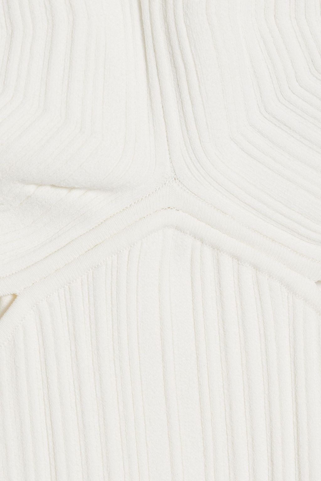 HERVÉ LÉGER Cutout ring-embellished ribbed-knit midi dress