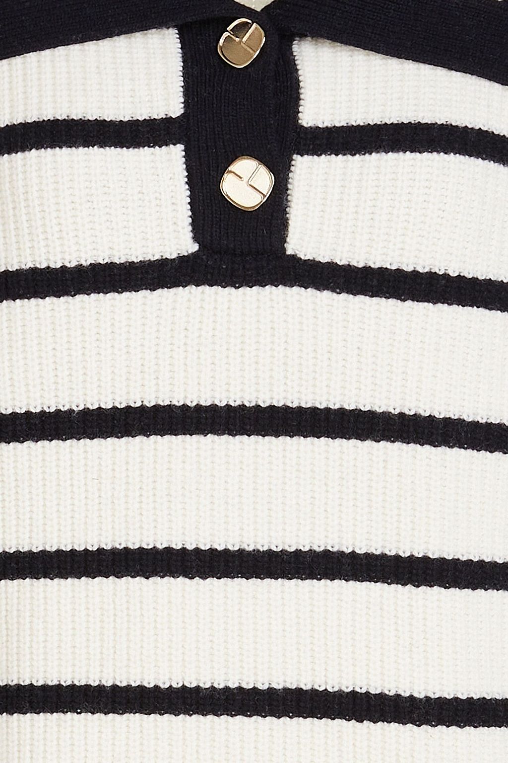 CLAUDIE PIERLOT Ribbed striped wool-blend sweater