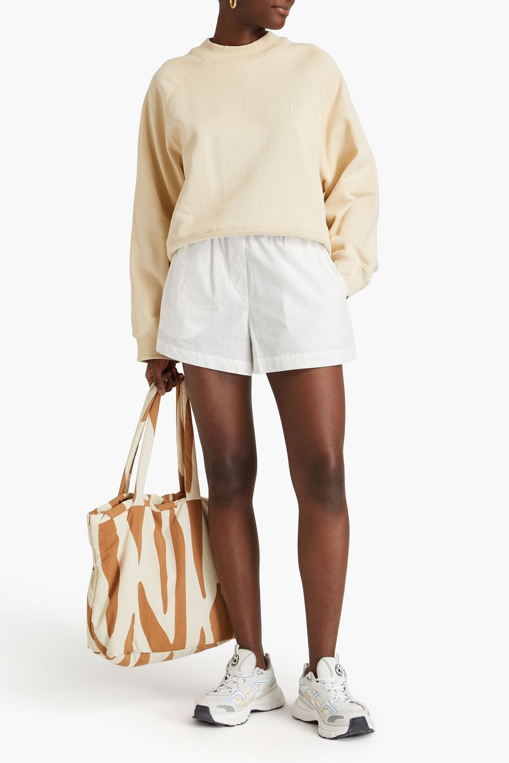 STAND STUDIO Astrid cotton-fleece sweatshirt