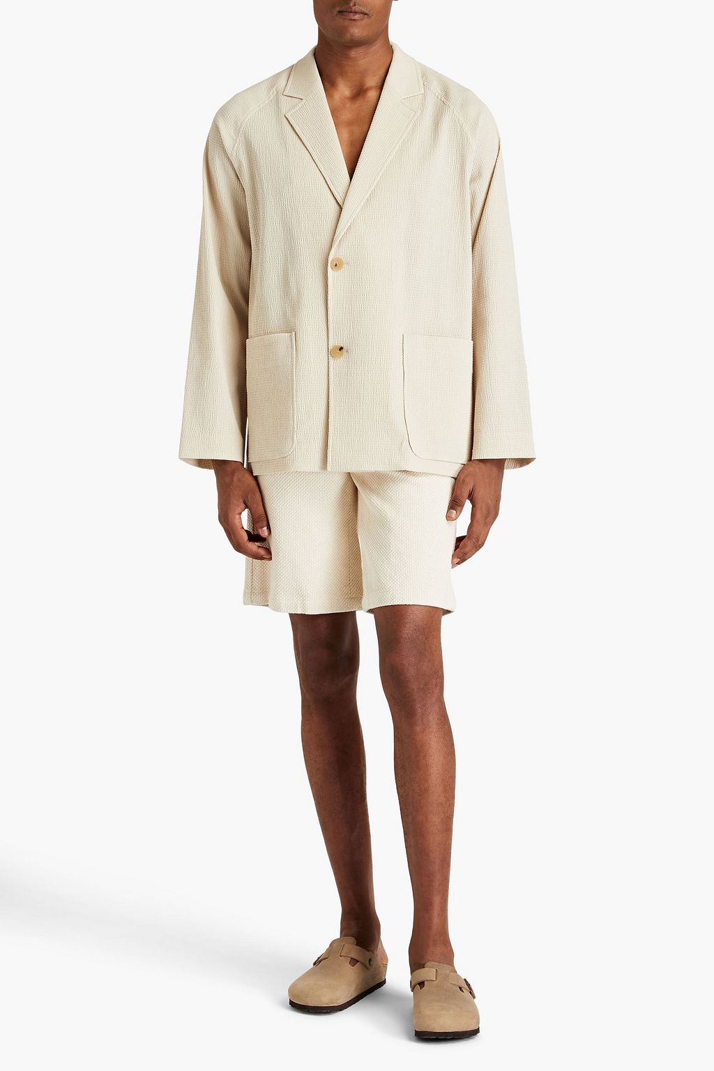 LE 17 SEPTEMBRE Cotton-blend seersucker blazer