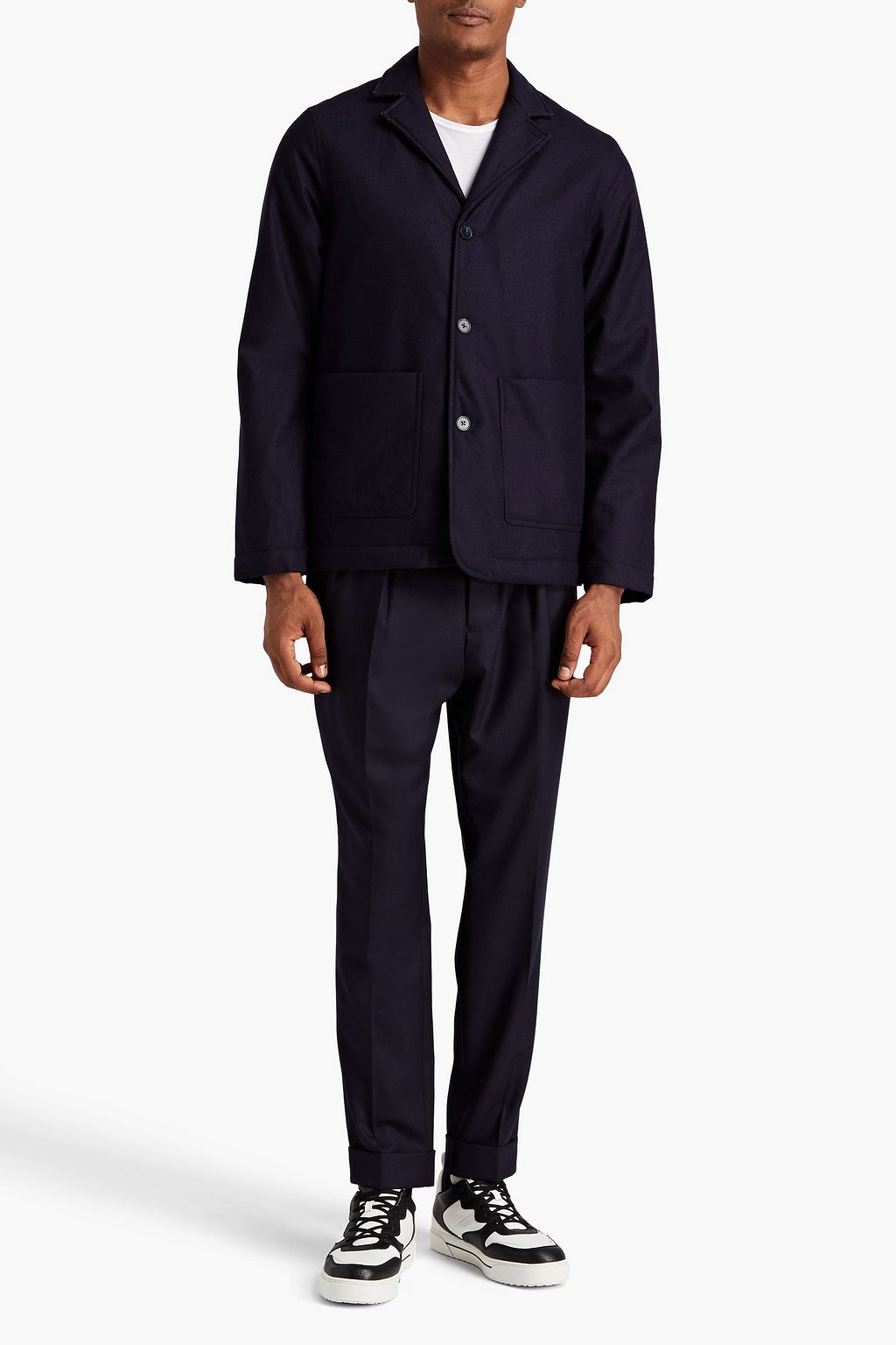 OFFICINE GÉNÉRALE Adrien padded wool-blend flannel jacket