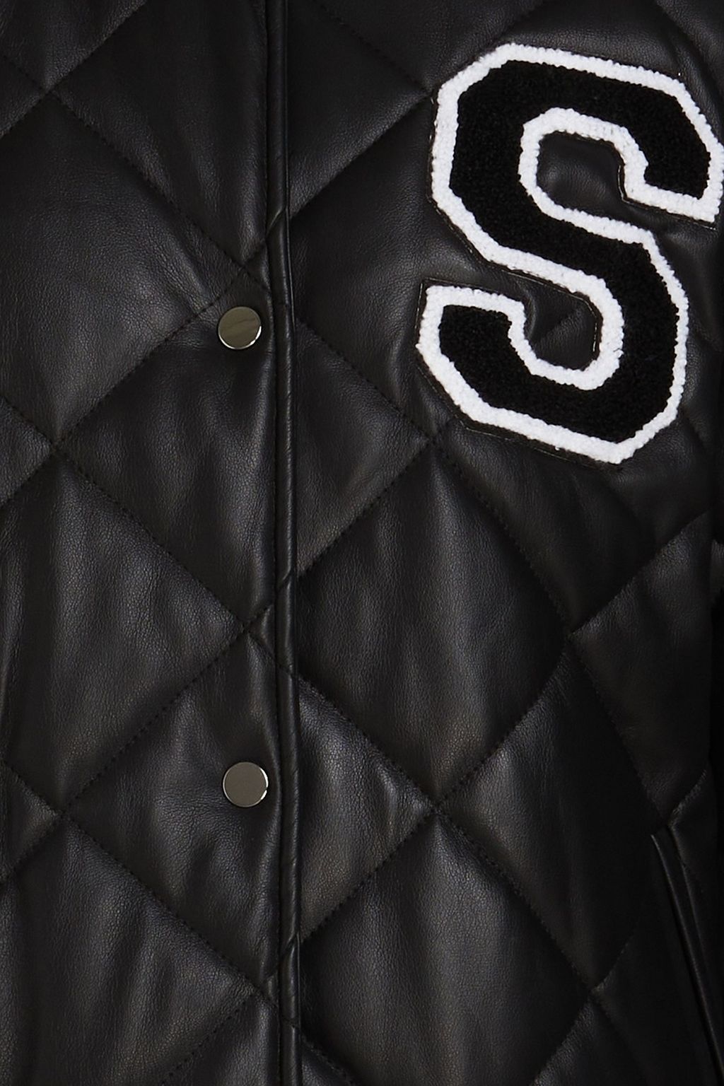 STAND STUDIO Aila quilted faux leather bomber jacket