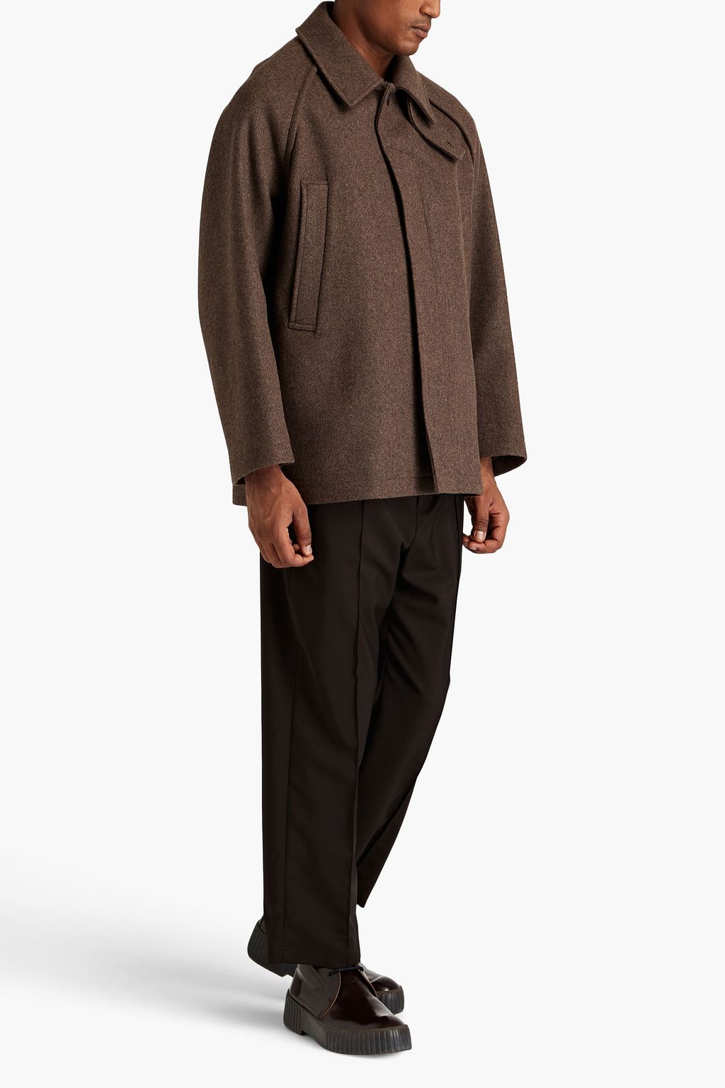 LE 17 SEPTEMBRE Wool-blend felt coat
