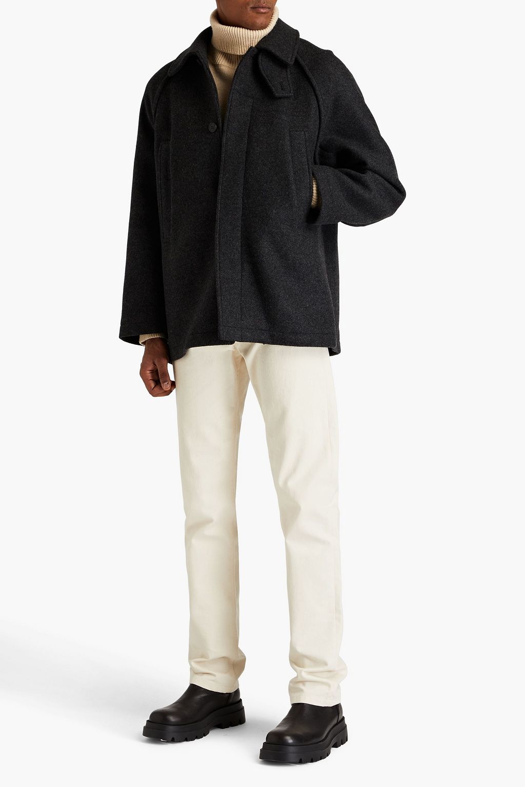 LE 17 SEPTEMBRE Wool-blend felt coat