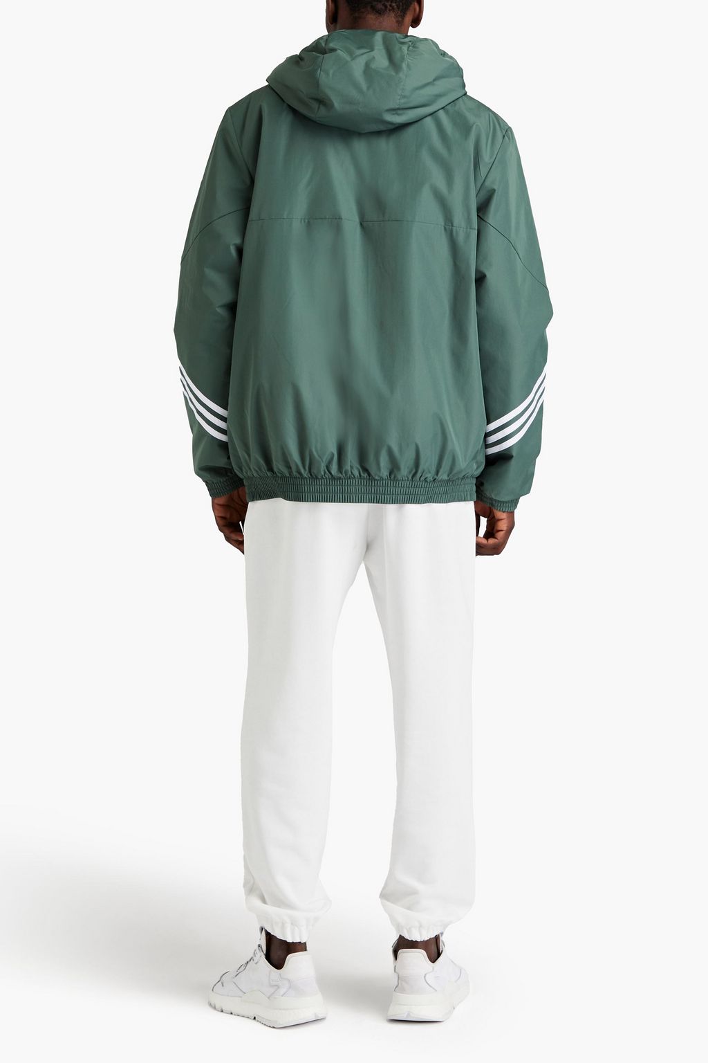 ADIDAS Striped shell hooded jacket