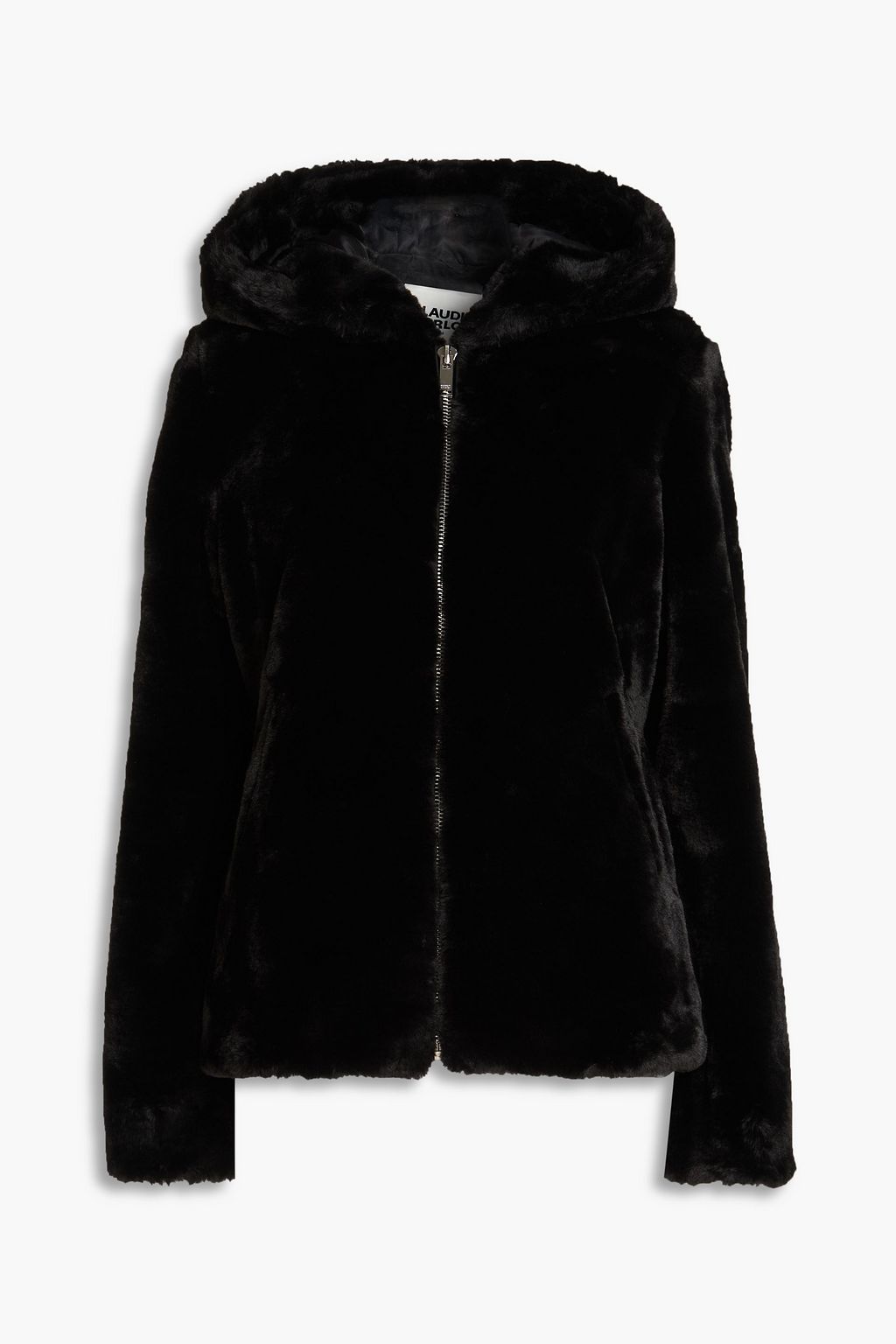 CLAUDIE PIERLOT Felicien faux shearling hooded jacket | THE OUTNET