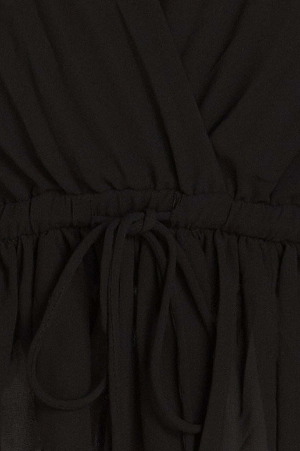 CLAUDIE PIERLOT クレープデシン ブラウス ラッフル付き プリーツ入り