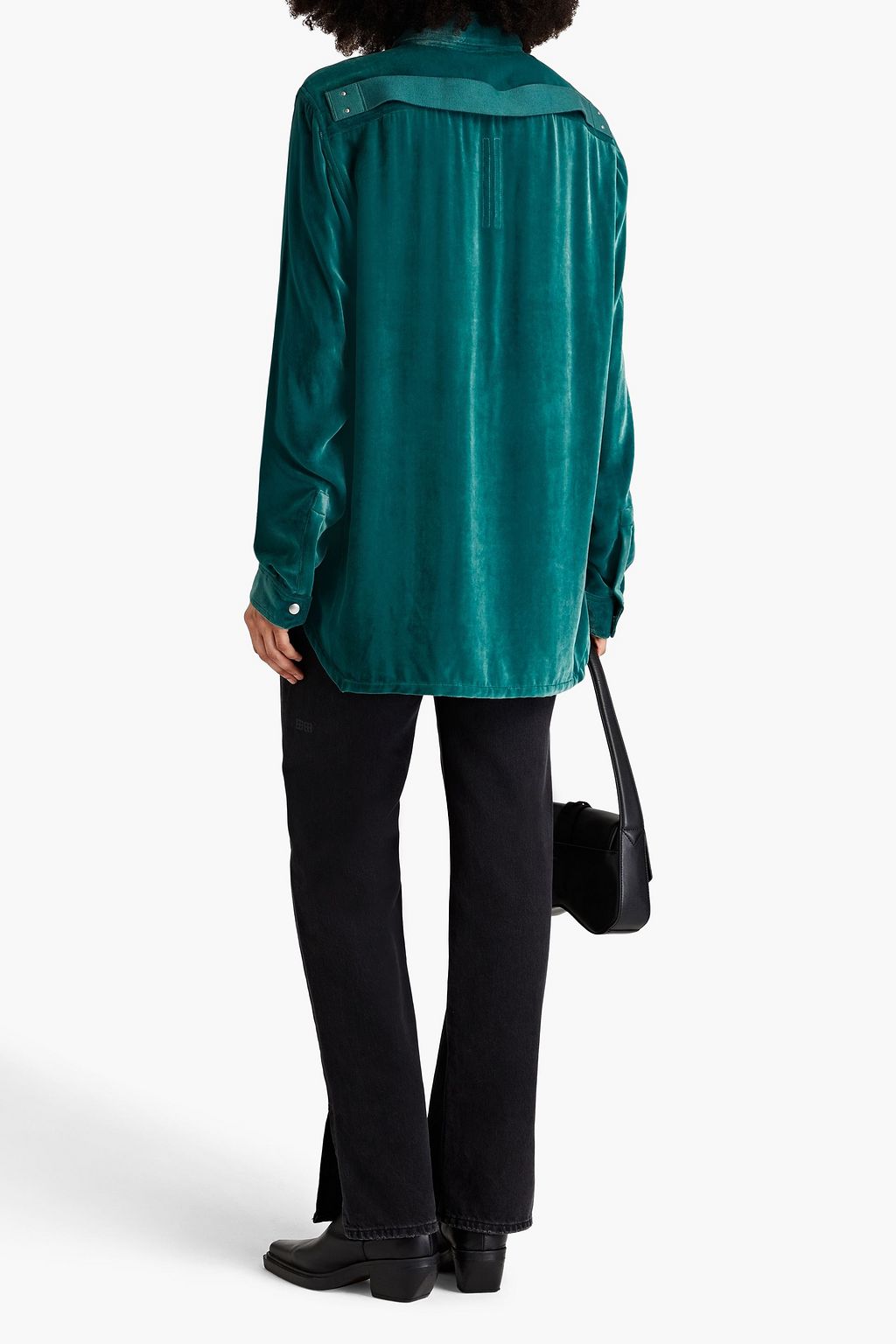 RICK OWENS Velvet shirt