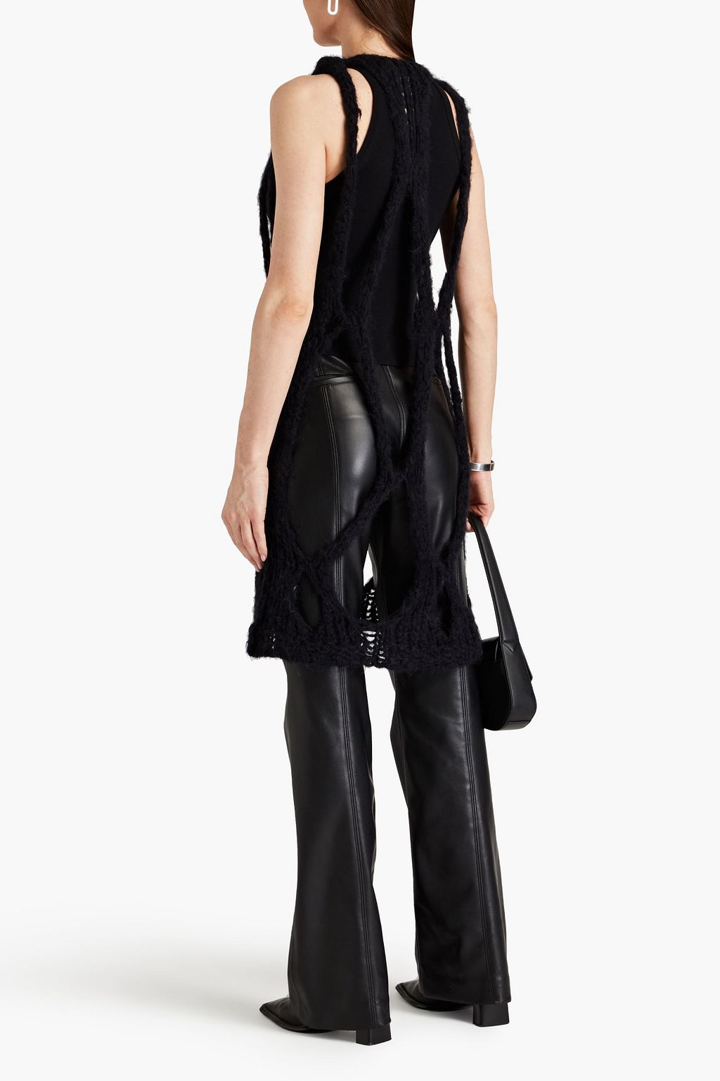 RICK OWENS فيست من نسيج محبوك ممشّط مزين بفتحات