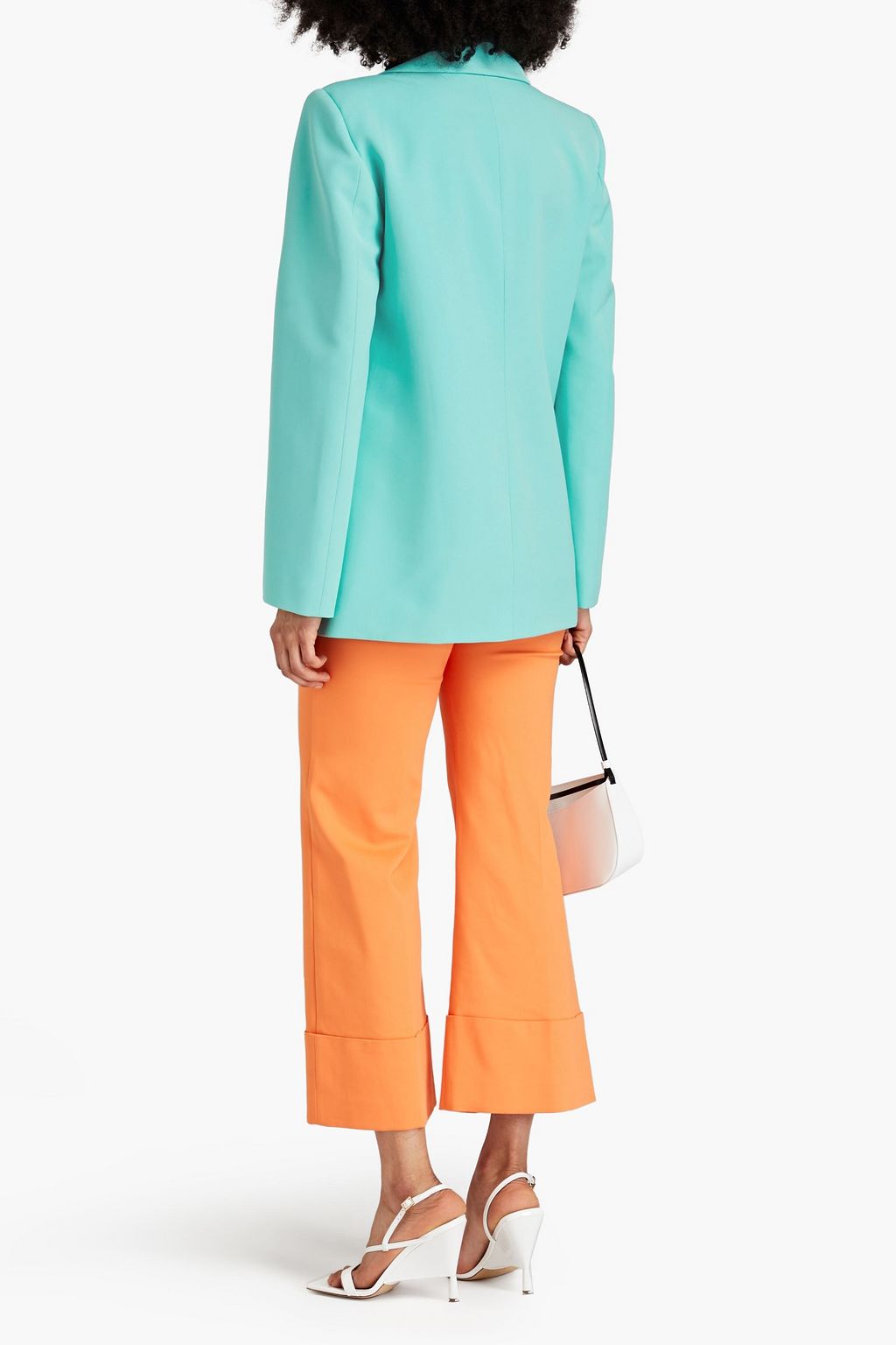 SARA BATTAGLIA Cape-effect stretch-wool twill blazer