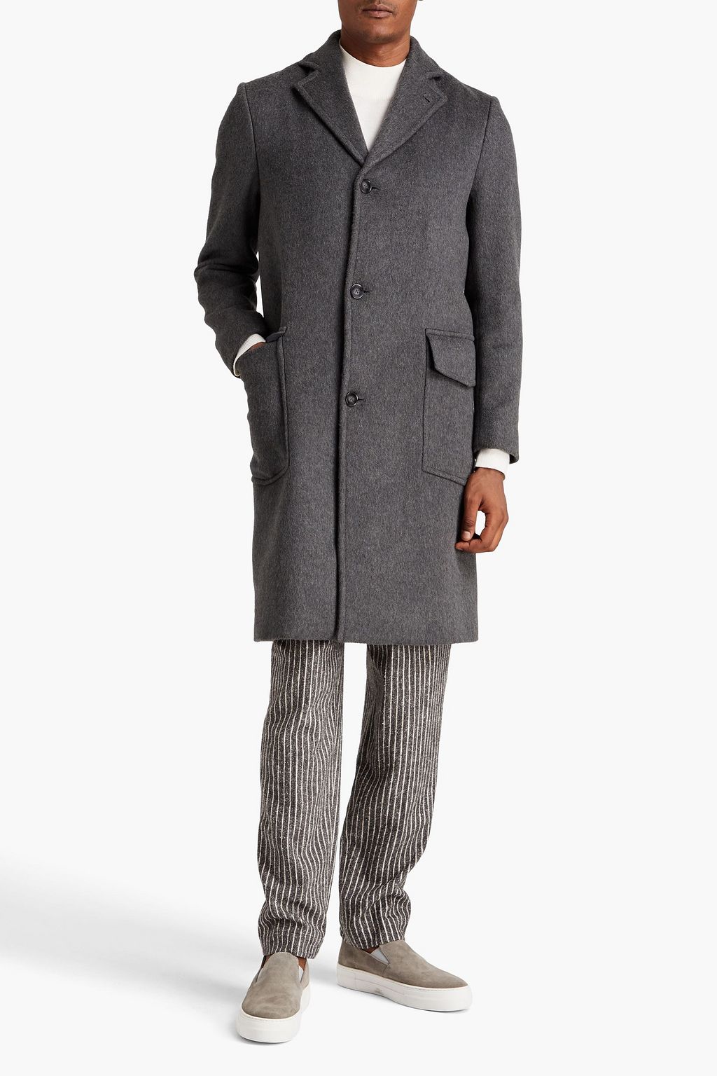 OFFICINE GÉNÉRALE Aymar brushed wool coat