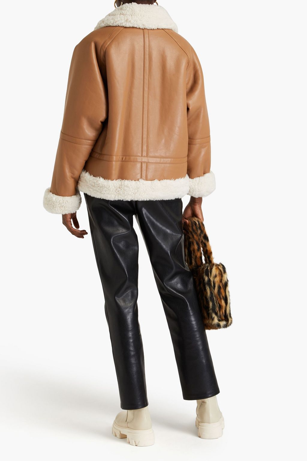 STAND STUDIO Rind Jacke aus Shearling-Imitat