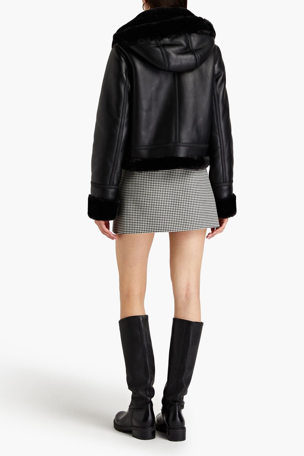 CLAUDIE PIERLOT Filou faux leather hooded jacket THE OUTNET