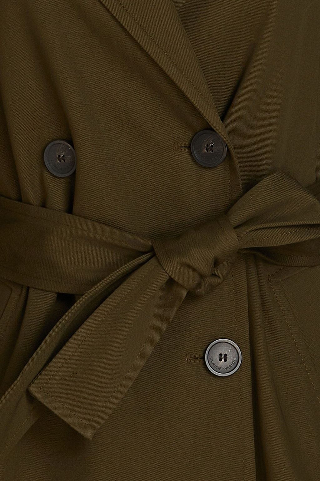 CLAUDIE PIERLOT Double-breasted cotton-twill trench coat