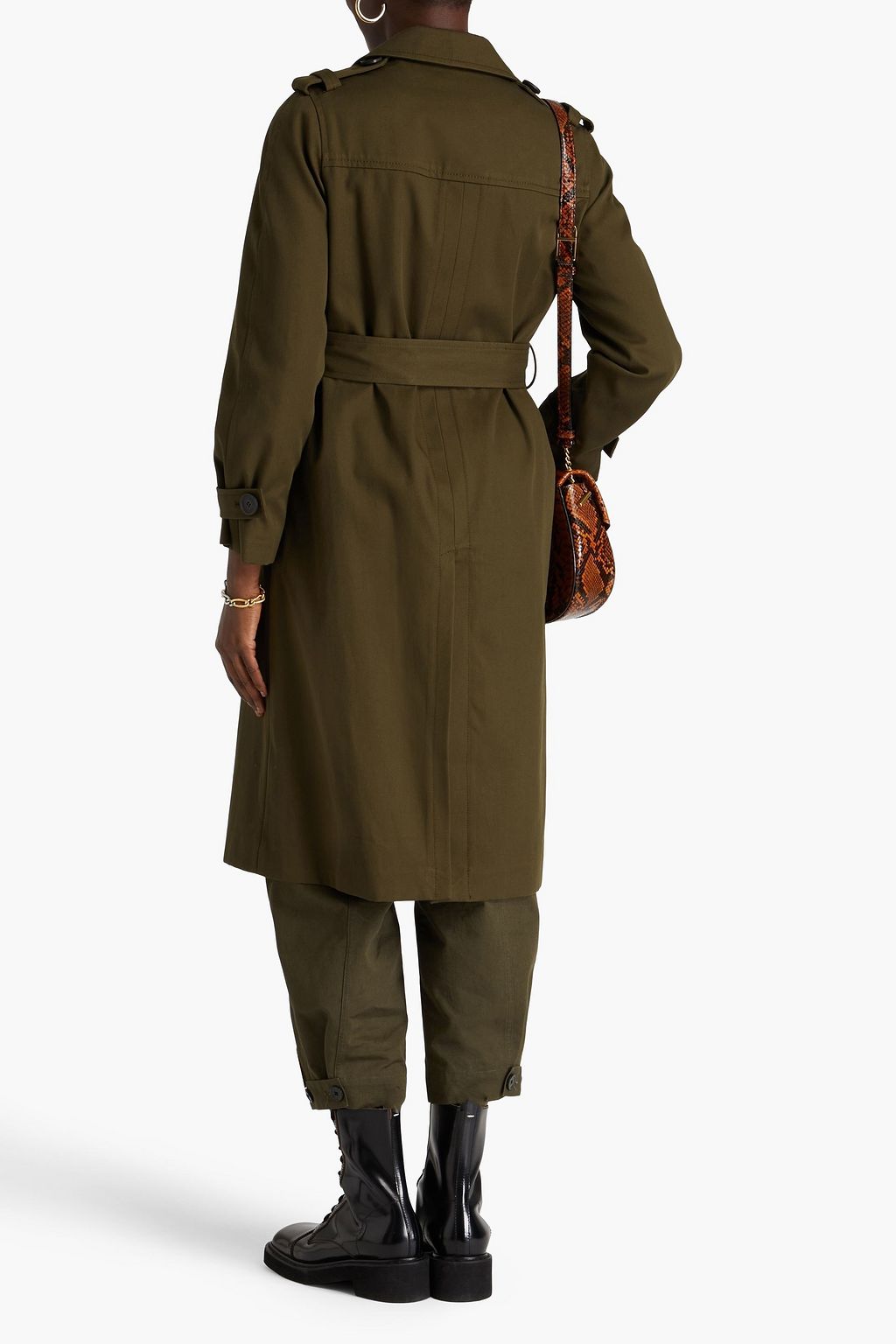 CLAUDIE PIERLOT Double-breasted cotton-twill trench coat