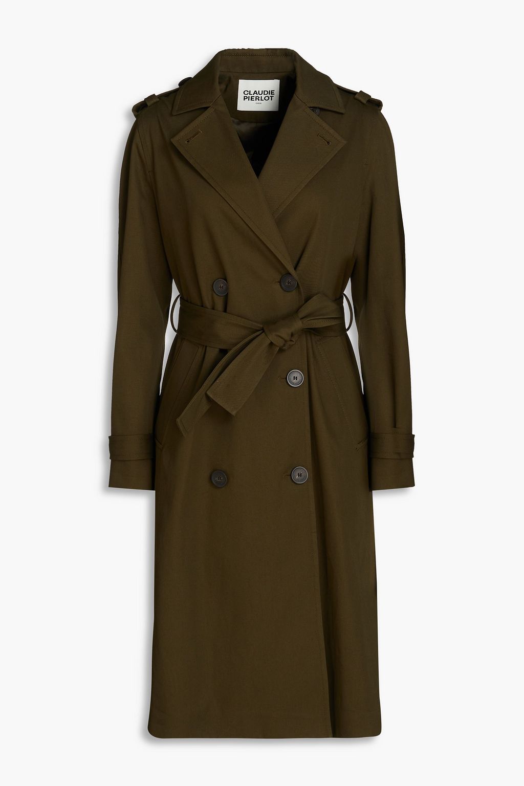 CLAUDIE PIERLOT Gailletta double-breasted cotton-twill trench coat ...