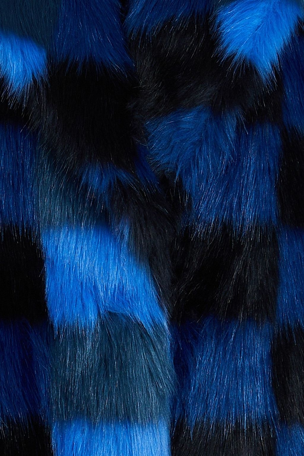 STAND STUDIO Mio checked faux fur coat