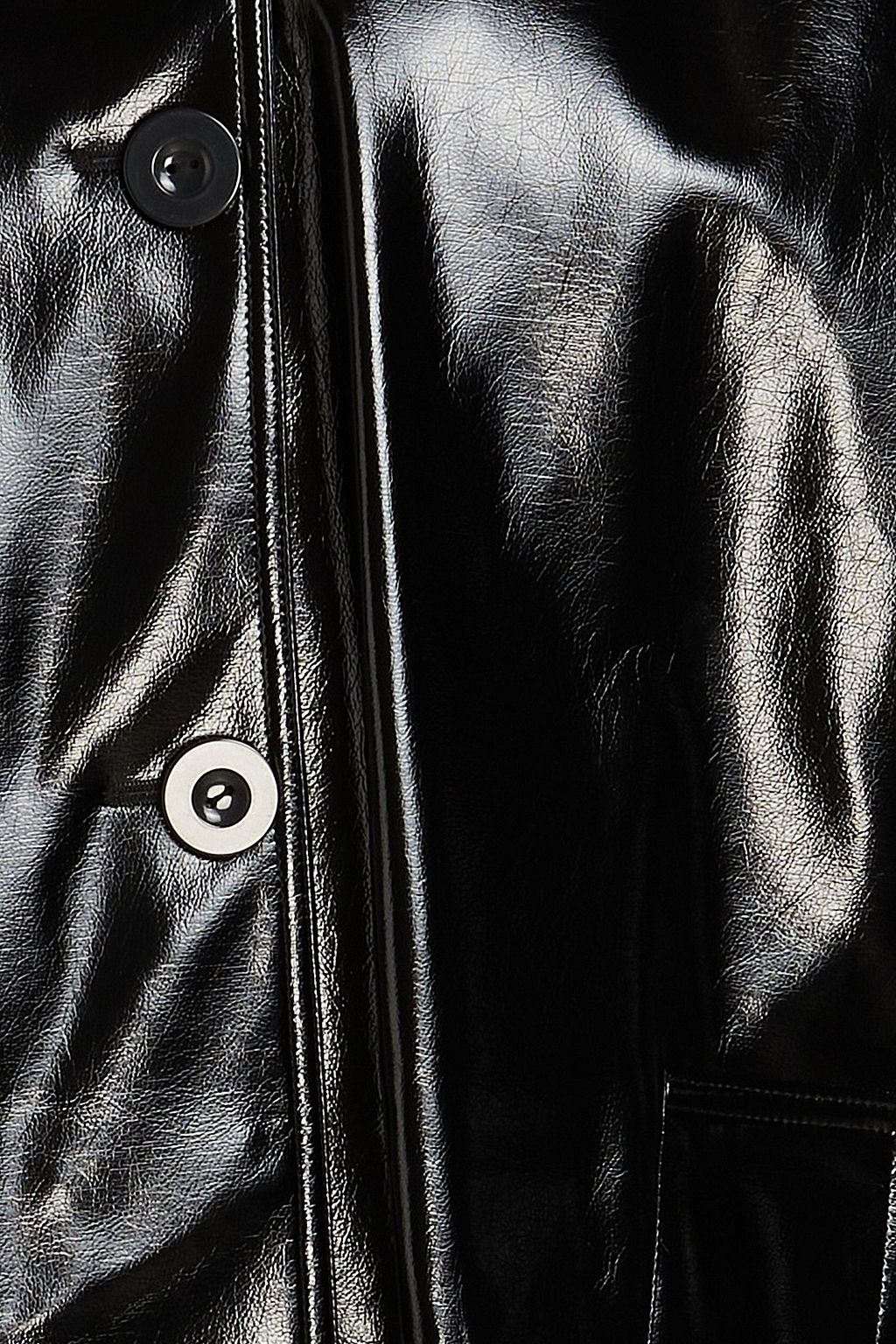 STAND STUDIO Kali faux patent-leather coat