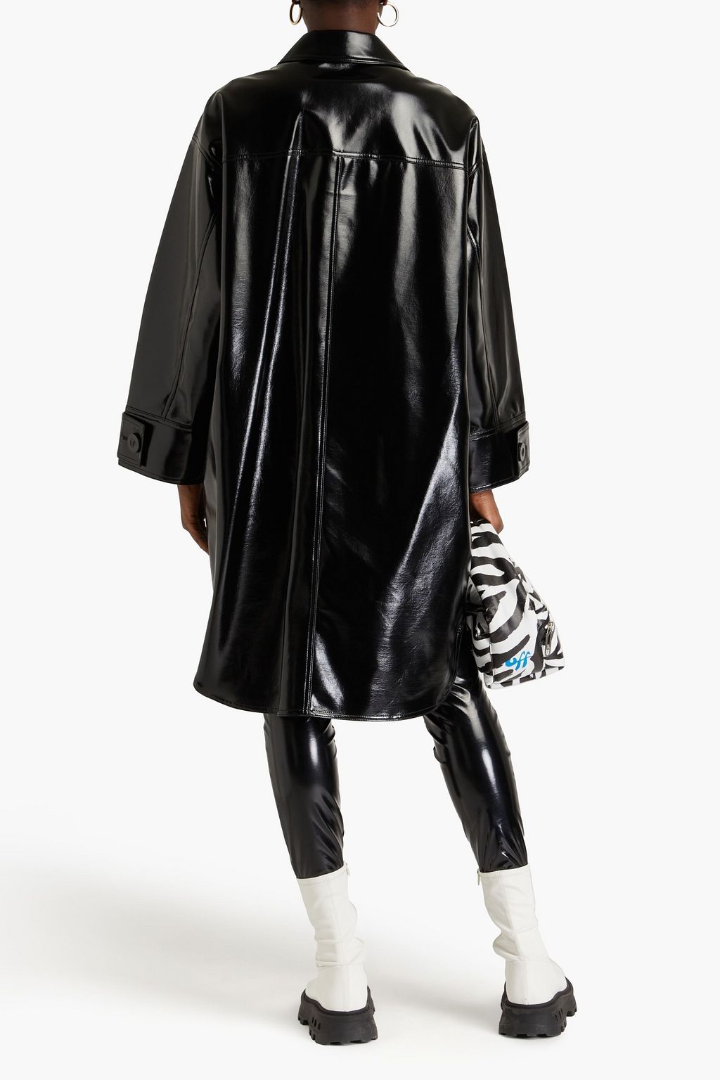 STAND STUDIO Kali faux patent-leather coat