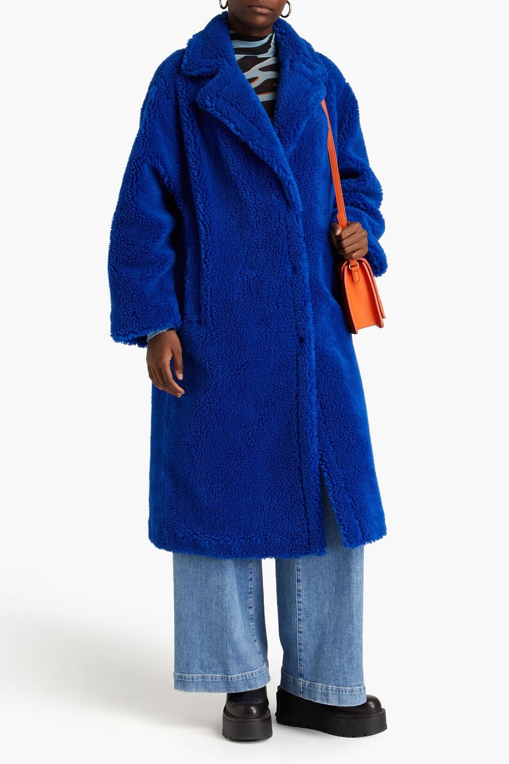 STAND STUDIO Maria oversized faux shearling coat