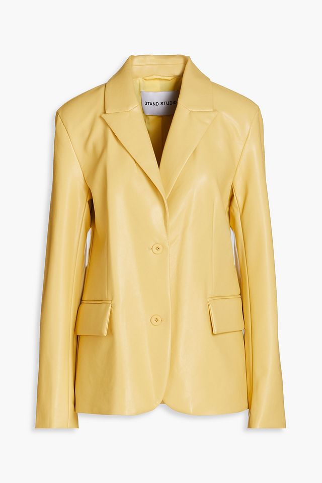 Ansley faux leather blazer